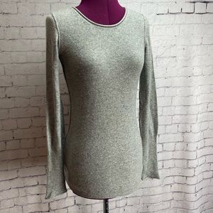 American Eagle Outfitters grey cashmere sweater size small *HAS HOLE*